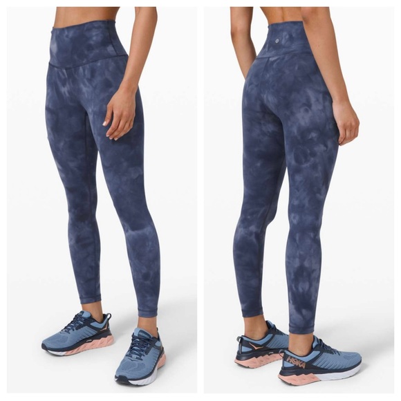 lululemon - wunder train high rise tight 25” leggings bottoms tie dye printed - Picture 1 of 7